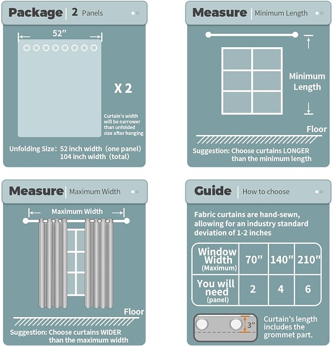 BGment Room Darkening Curtains 84 Inches Long - Image 6