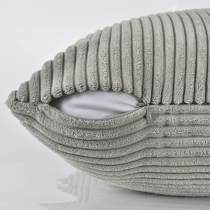 Fancy Homi 2 Packs Grey Big Decorative Throw Pillow Covers 24x24 Inch - Image 4