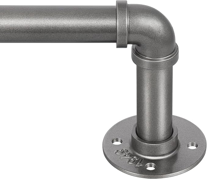 Zeerobee Curtain Rods for Windows 120 to 240, 1 Inch Industrial Wrap Around by zeerobee