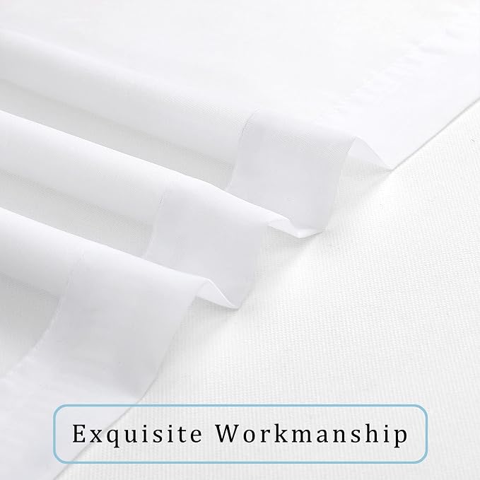 OWENIE Sheer White Curtains 108 Inches Long - Image 6