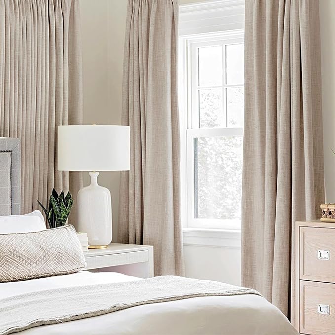 MIULEE 90 Inches Linen Textured Curtains - Image 2