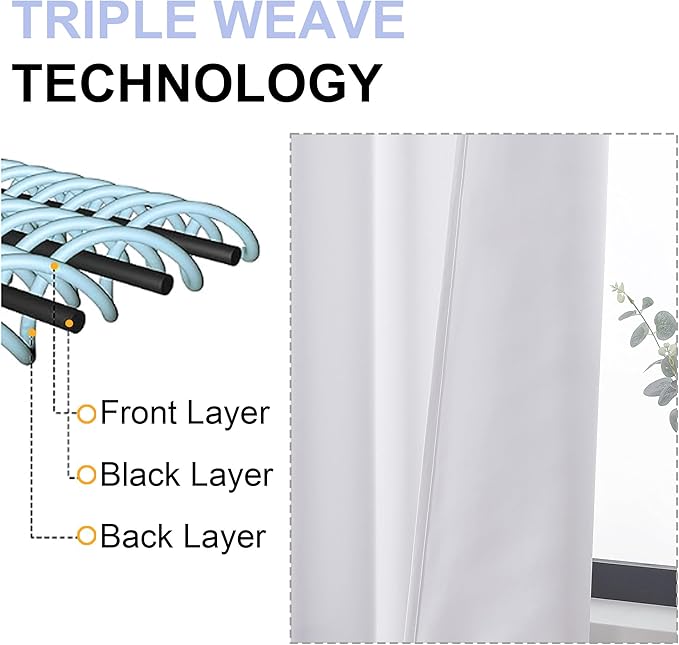 Simplebrand Ava Pure White Curtains - Image 4