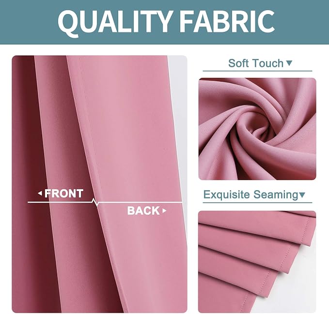 ChrisDowa Blackout Curtains 70 inches Wide - Image 3