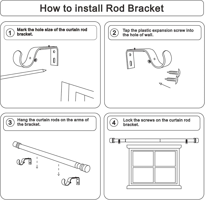 Byondeth Curtain Rods for Windows 16 to 48 or 60 Inches Max Adjustable Length 1 - Image 7