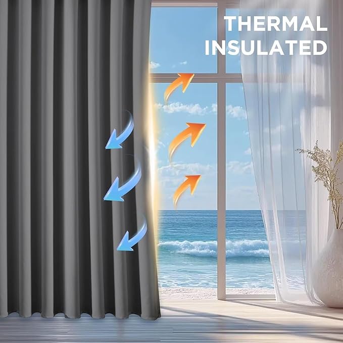 Joydeco Blackout Curtains 84 Inch Length 2 Panels Set, Thermal Insulated Long - Image 6