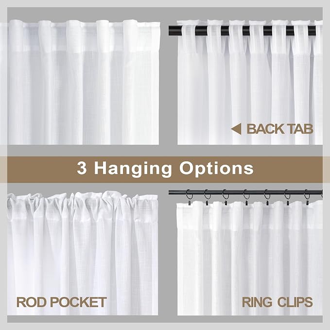 Pitalk Farm House Curtains 5 FT Wide by 84 Inches Long - Image 5