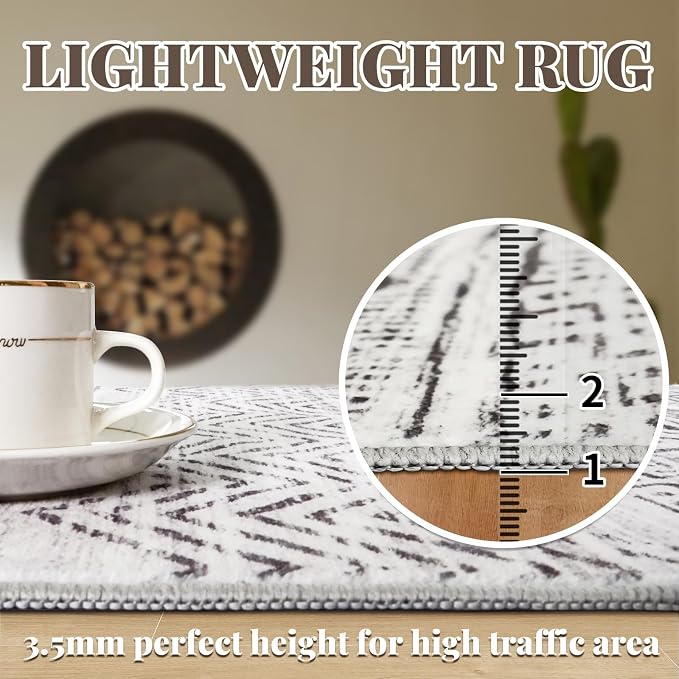 2x3 Washable Entryway Area Rug: Moroccan Small Runner Rug - Image 6