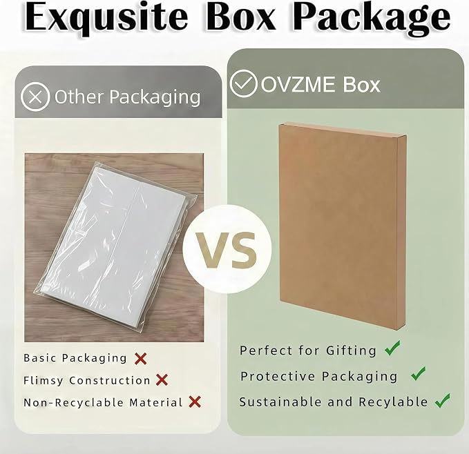 OVZME Sheer Curtains 63 inch Length 2 Panels Set - Image 6