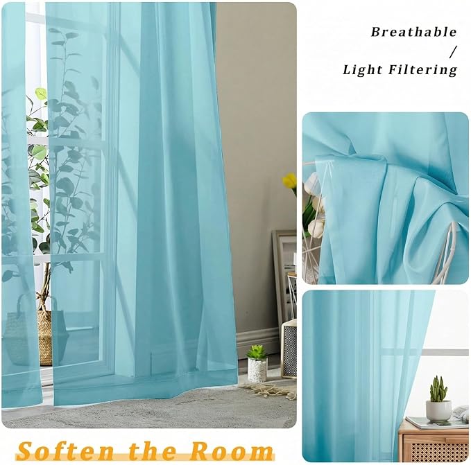 Gwine Sheer Curtains 63 Inch Length - Image 5