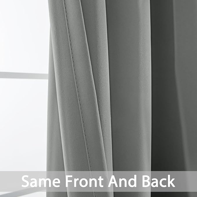 Yakamok Dove Grey Room Darking 90 Inch Length 2 Panel Sets - Image 4