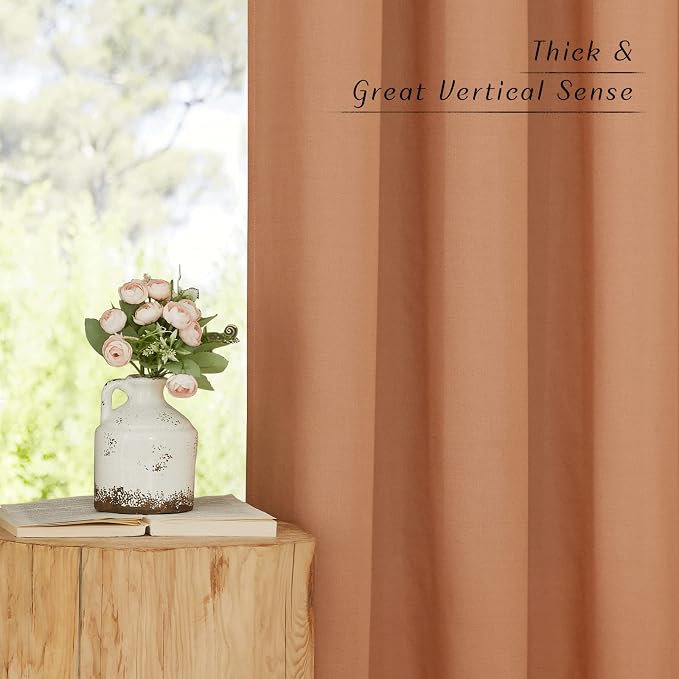 NICETOWN Rustic Linen 132 inch Long Curtains - Image 4