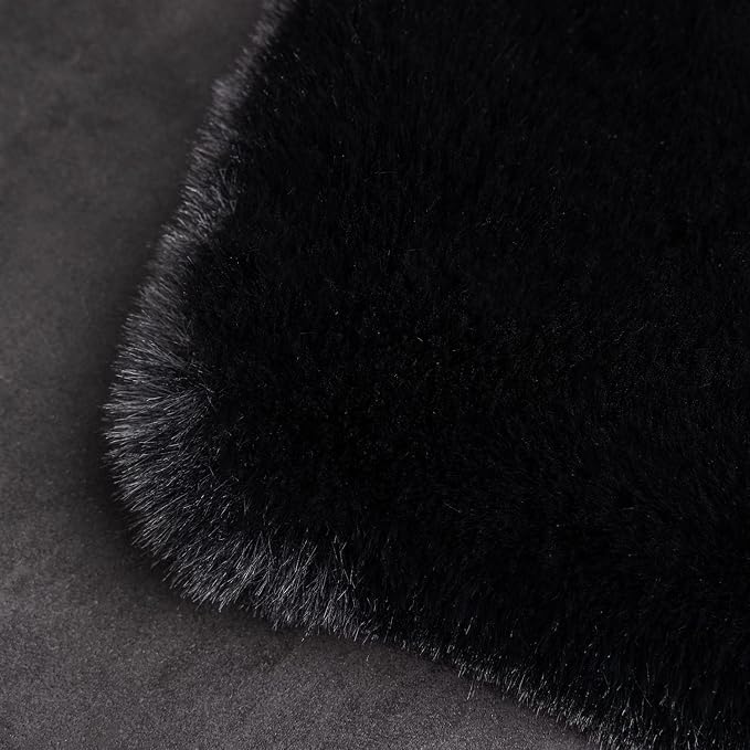 Ghouse Ultra Soft Faux Rabbit Fur Rug, Machine Washable Area Rugs - Image 8