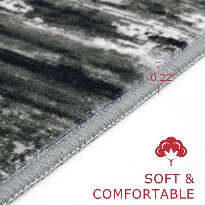 KOZYFLModern Abstract 4x6 Ft Washable Large Rugs - Image 2