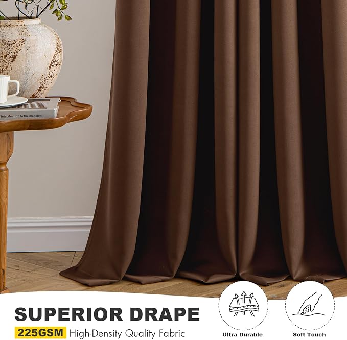 MIULEE Blackout Curtains for Bedroom Living Room 63 Inches Long 2 Panels - Image 5