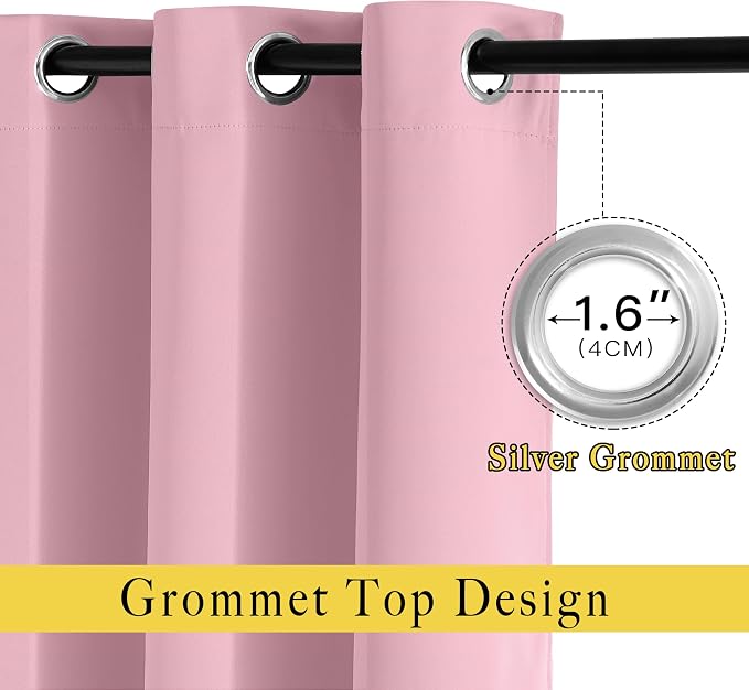 NICETOWN Crystal Pink Doorway Curtains Elegant & Luxury - Image 2