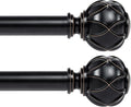 KAMANINA 2 Pack Curtain Rods for Windows 48 to 84 Inch, 7/8 Inch Single by KAMANINA