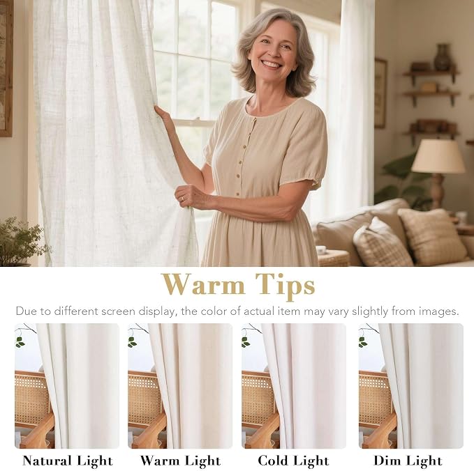 H.VERSAILTEX Elegant Natural Linen Blended Energy Efficient Light Filtering - Image 3