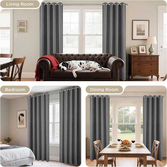 Joydeco Blackout Curtains 84 Inch Length 2 Panels Set, Thermal Insulated Long - Image 6