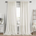 Cream Linen Curtains 101 Inches Long by Nanspring