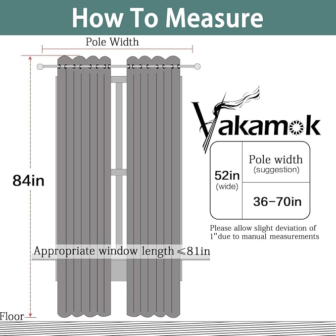 Yakamok 84 Inch Length Blackout Curtains - Image 8