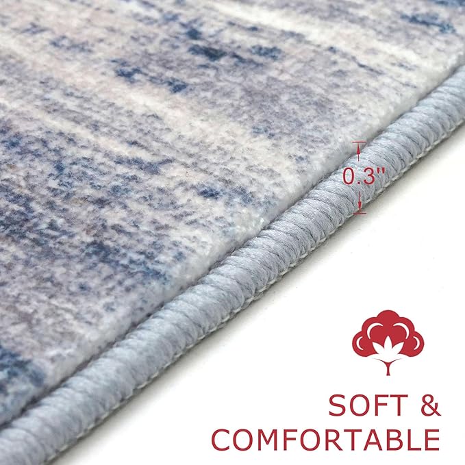 KOZYFLY 3x10 Ft Rug Modern Ombre Runner Rug - Image 2