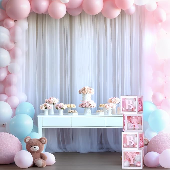 10ft x 12ft White Tulle Backdrop Curtain - Image 4