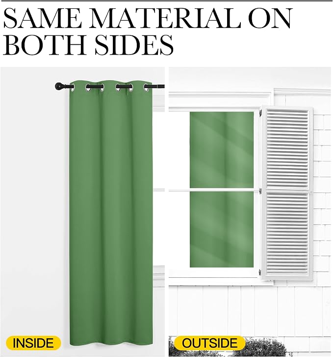 NICETOWN Bedroom Curtains Blackout Drapery Panels, 2 Panels, 70 x 72 inches - Image 5