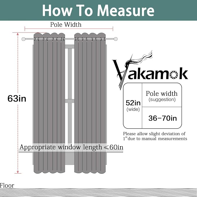 Yakamok Total Blackout Curtains, 2 Thick Layers Completely Blackout Thermal - Image 8