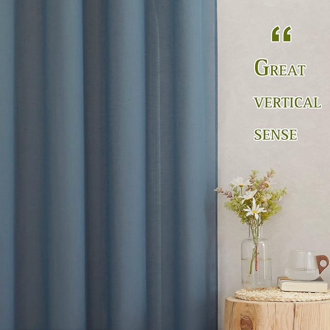 NICETOWN Flax Linen Sheer Curtains - Image 5