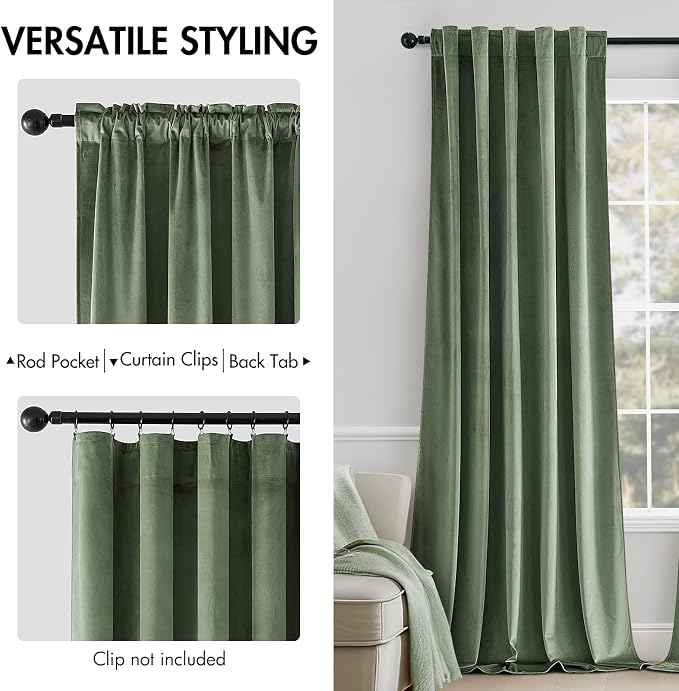MIULEE Velvet Curtains 90 inches - Image 2