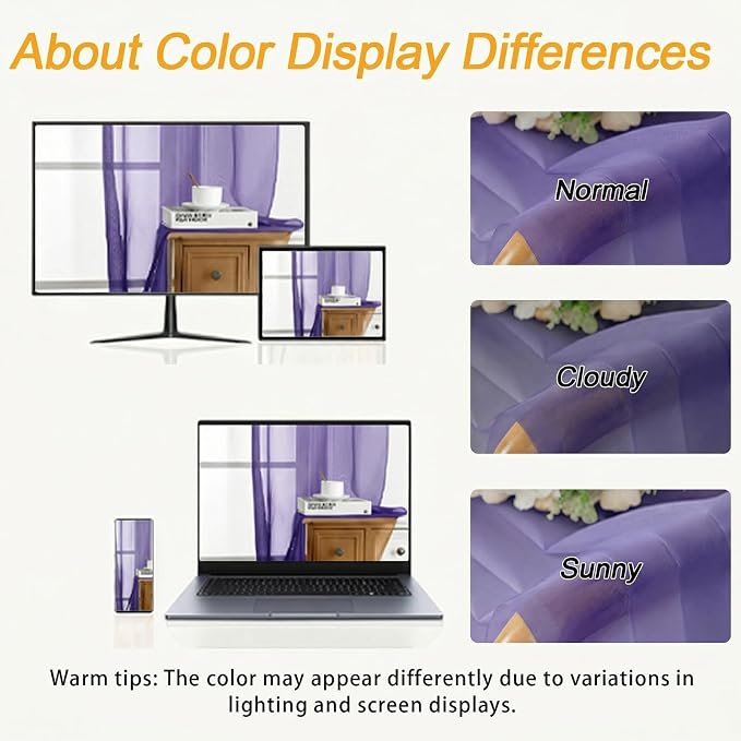 Gwine Extra Long Sheer Curtains 108 Inches Long - Image 3