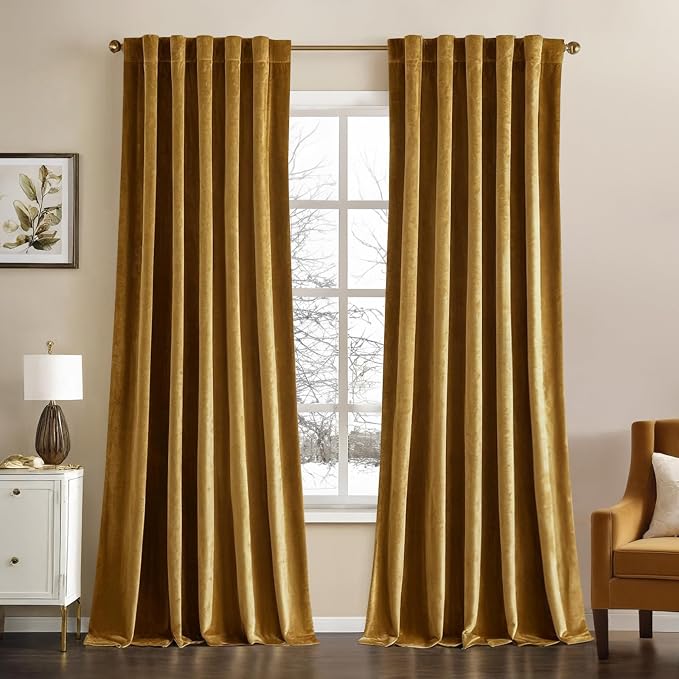 MIULEE Velvet Curtains 66 Inch Wide by MIULEE
