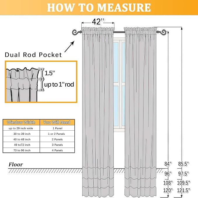 Gwine Hunter Green Sheer Curtains 63 Inch Length - Image 9