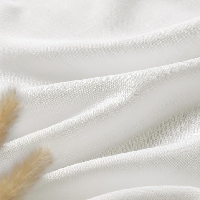 Off White Linen Curtains 92 inches Long - Image 5