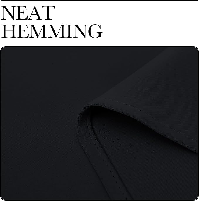 NICETOWN Black Blackout Curtains and Drapes 48 inches Long, Privacy RV Draperies - Image 8