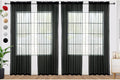 SpaceDresser Black Sheer Curtains 4 Panels Rod Pocket Semi-Sheer Curtain 90 by SpaceDresser
