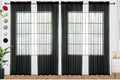 SpaceDresser Black Sheer Curtains 4 Panels Rod Pocket Semi-Sheer Curtain 108 by SpaceDresser