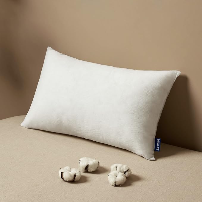 MIULEE Pillow Insert 18x22 Inch, Decorative Rectangle Throw Pillow Inserts by MIULEE