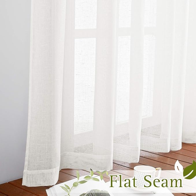 NICETOWN Thick Linen Sheer Curtains - Image 7