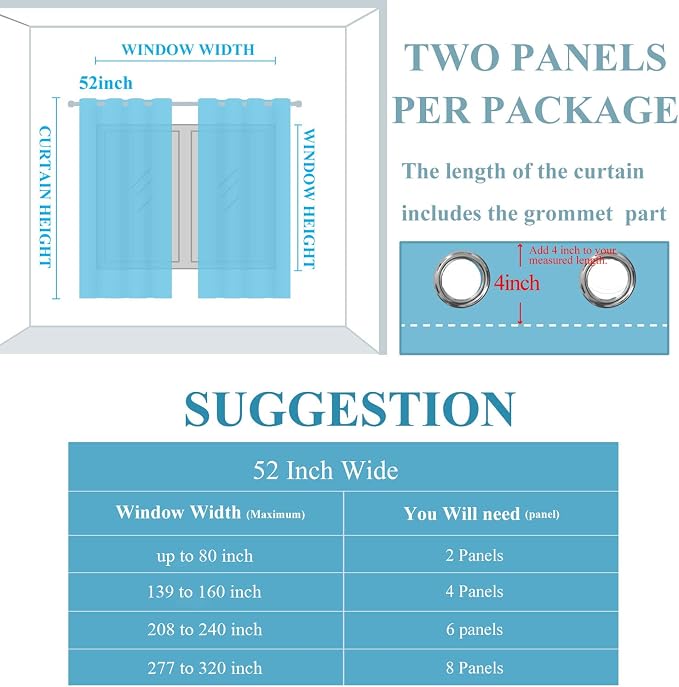 Estelar Textiler Navy Blue and Black Ombre Blackout Curtains 63 Inch Length 2 - Image 9