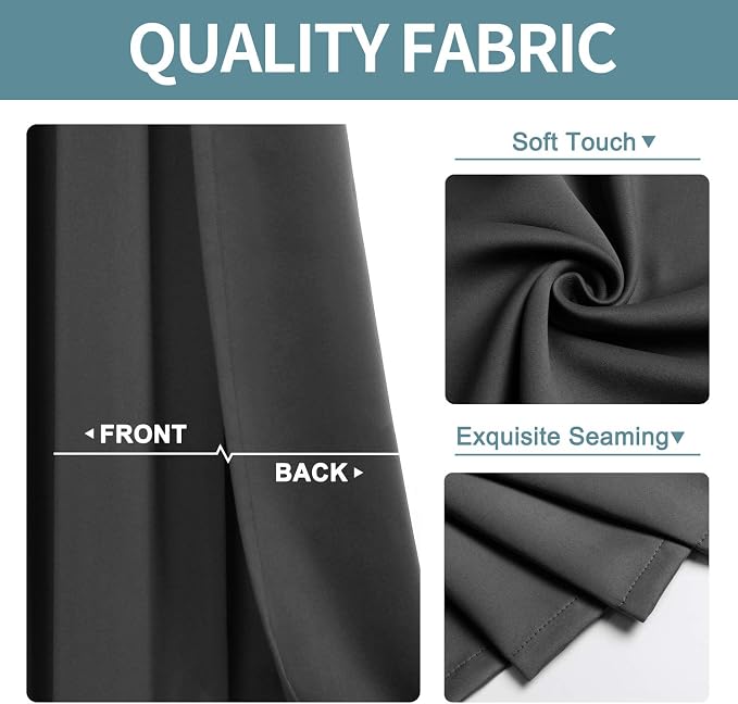 ChrisDowa Blackout Curtains 70 inches Wide - Image 3