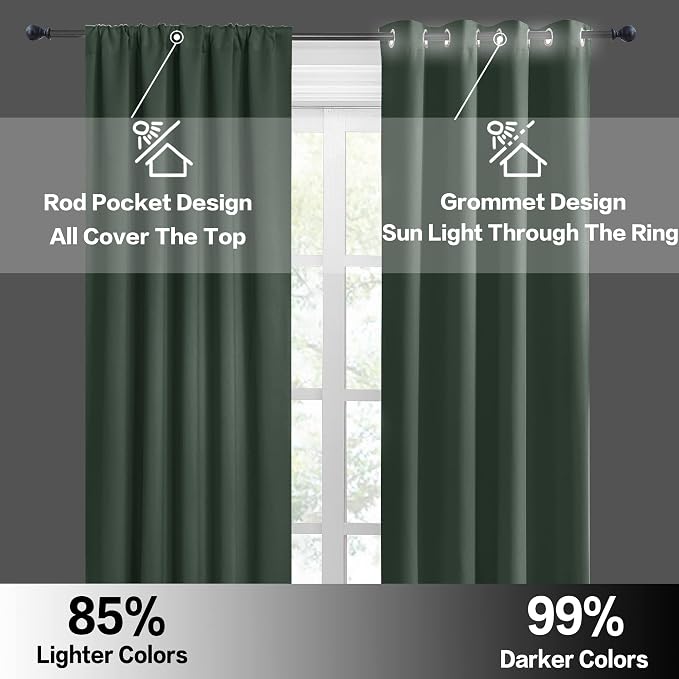 RYB HOME Short Blackout Curtains - Image 6