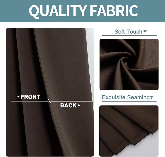 ChrisDowa Blackout Curtains 102 Inches Long 2 Panels Set - Image 3