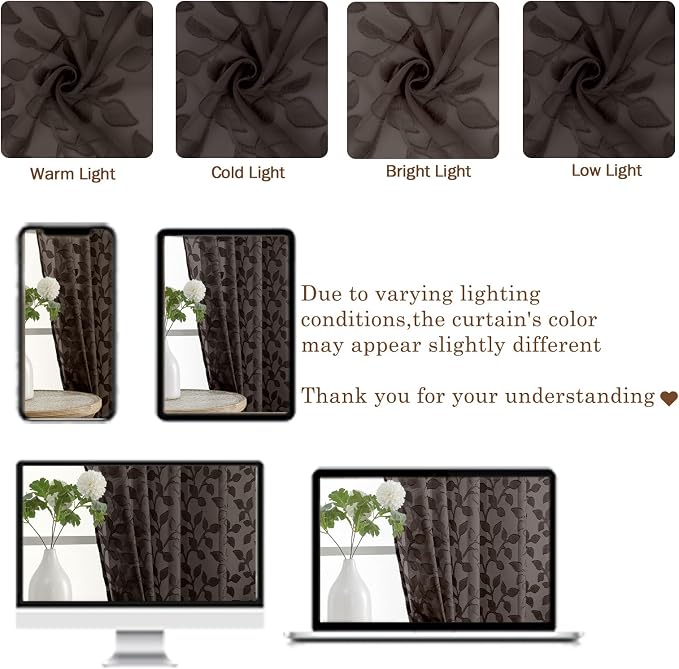 Chyhomenyc Chocolate Sheer Valances - Image 5