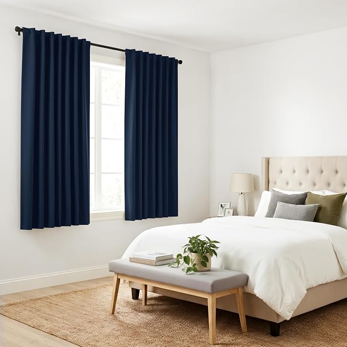 PONY DANCE Navy Curtains for Bedroom - Image 8