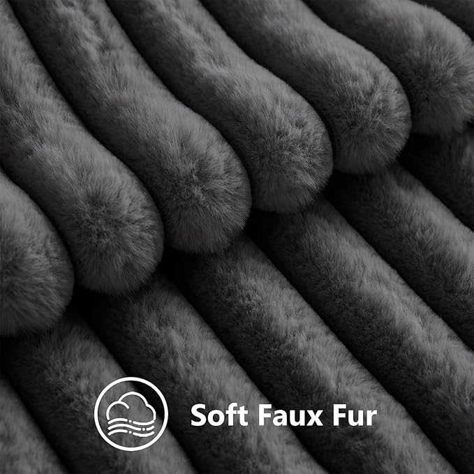 decorUhome Cozy Faux Fur Throw Pillow Covers 26x26 Set of 2 Decorative Soft - Image 3