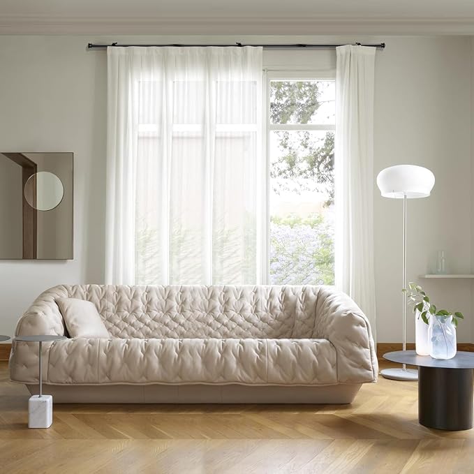 Small Curtain Rods for Windows 30" to 60" 5/8 Inch Standard Decorative Black - Image 2