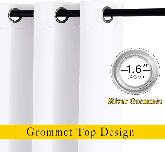 NICETOWN Long White Curtains for Patio - Image 2