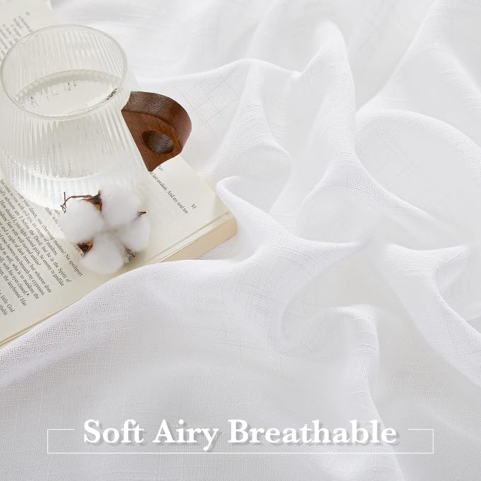 RYB HOME White Curtains for Bedroom - Image 3