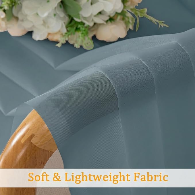 Gwine Short Kitchen Sheer Curtains 24 Inch Length - Image 7